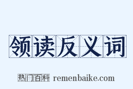 领读反义词是什么意思的图片